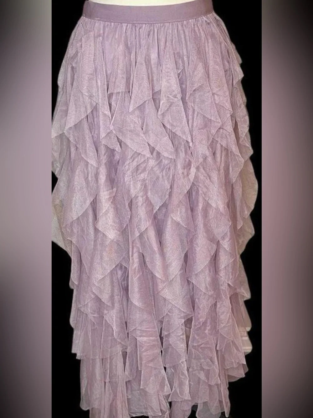 SOHO APPAREL Tiered Ruffle Women’s Dress in Light Lavender